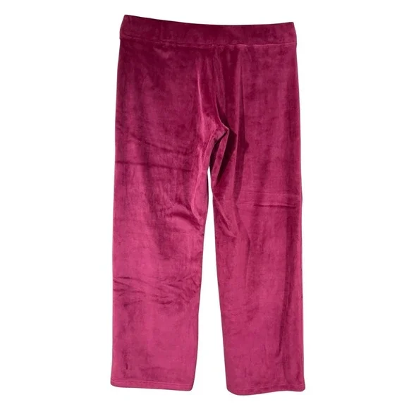 Pajamagram Women's Lounge Set Velvet Tracksuit‎ Hoodie Pajamas Pink SZ M
